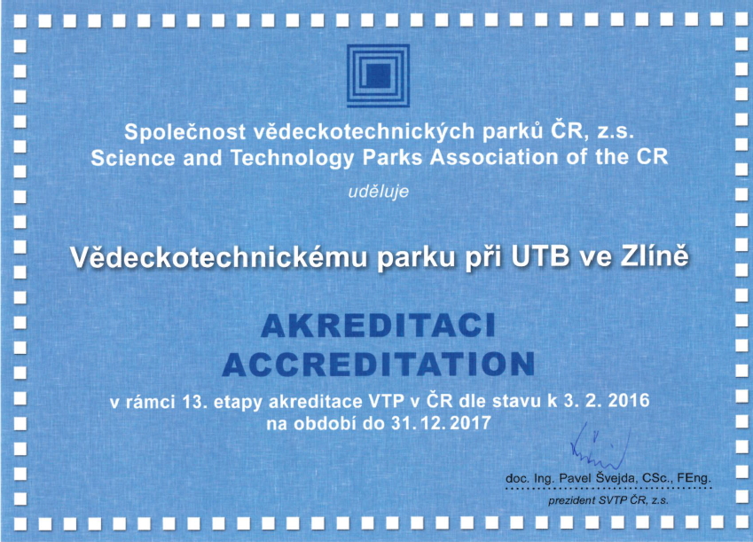 Akreditace VTP 2016